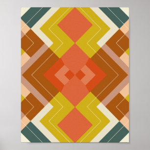 Geometric Retro Pattern Poster