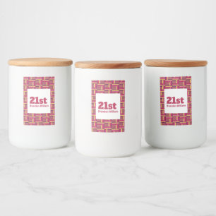 Geometric Retro Style Food Label
