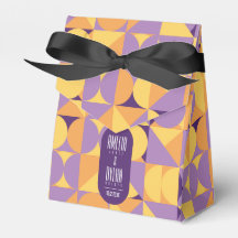Geometric Retro Vibes Autumn colour Favour Boxes