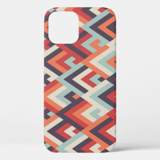 Geometric Rhombus: Vintage Colourful Pattern. iPhone 12 Case
