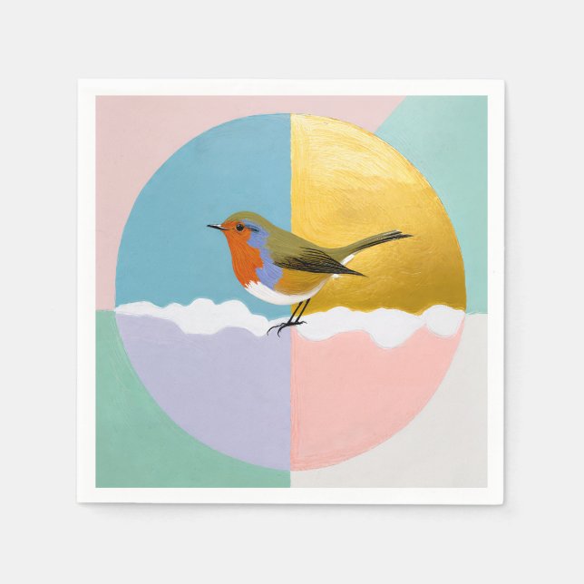 Geometric Robin Sphere Napkin (Front)