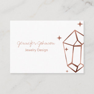 Geometric Rose Gold Foil Business Card