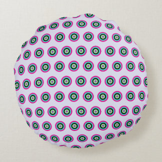 Geometric Round Throw Pillow – Bold & Pastel Colou