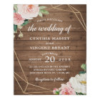 Geometric Rustic Romance Blush Floral Wedding