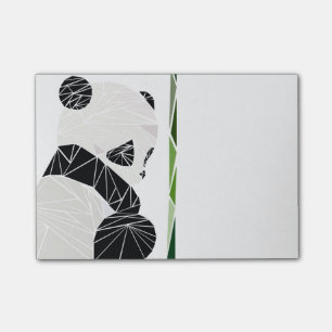 Geometric sad panda post-it notes