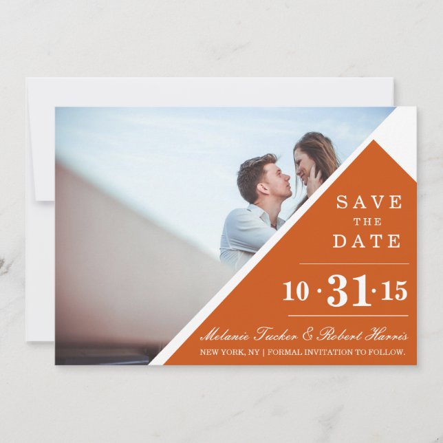 Geometric Save the Dates | WEDDINGS Date (Front)