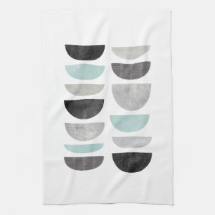 Geometric Scandinavian abstract modern tea towel