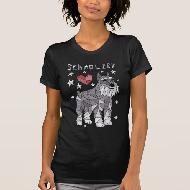 Geometric Schnauzer T-Shirt (Front)