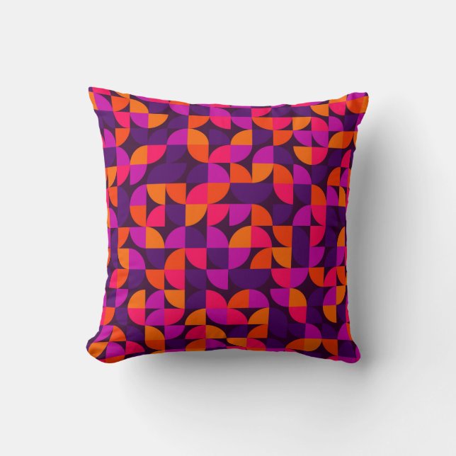 Geometric seamless pattern. Abstract vintage vinta Throw Pillow (Front)