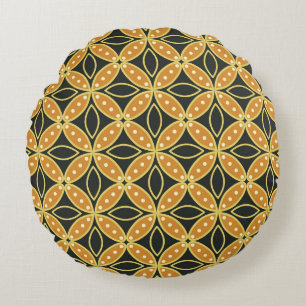 Geometric Seamless pattern background. Batik desig Round Pillow