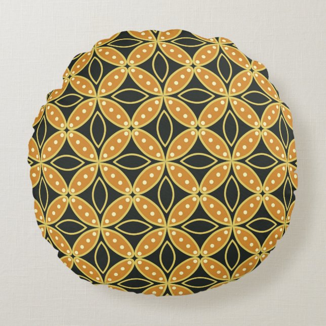 Geometric Seamless pattern background. Batik desig Round Pillow (Front)