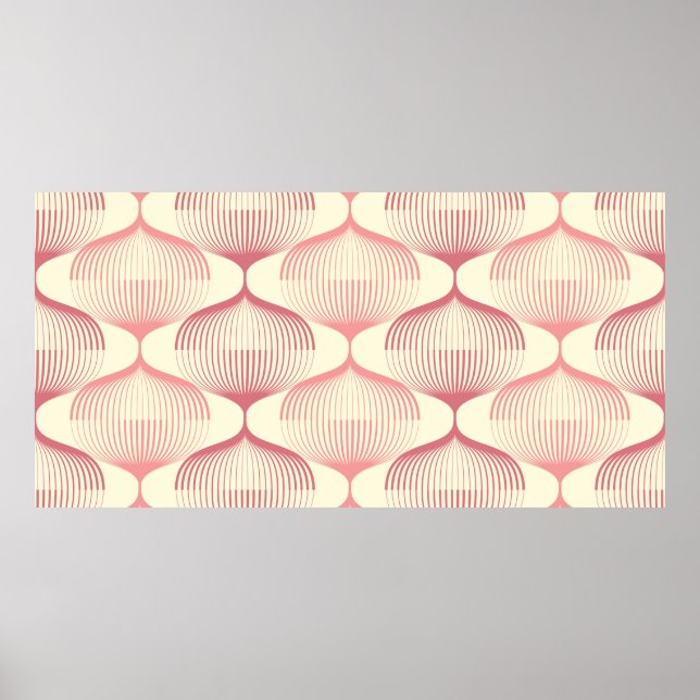 Geometric seamless pattern background with line. A Poster (Front)