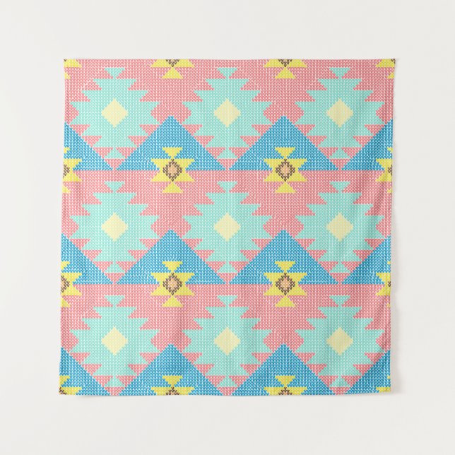 Geometric seamless pattern design,  home decor ide tapestry (Front)