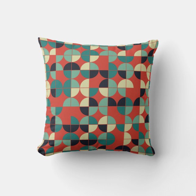 geometric seamless pattern design throw pillow (Front)