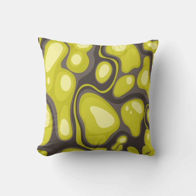 Geometric seamless pattern from spots. Abstract ca Throw Pillow (Front)
