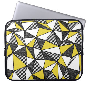 Geometric seamless pattern in retro style laptop sleeve