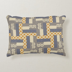 Geometric seamless pattern in retro style . Modern Accent Pillow