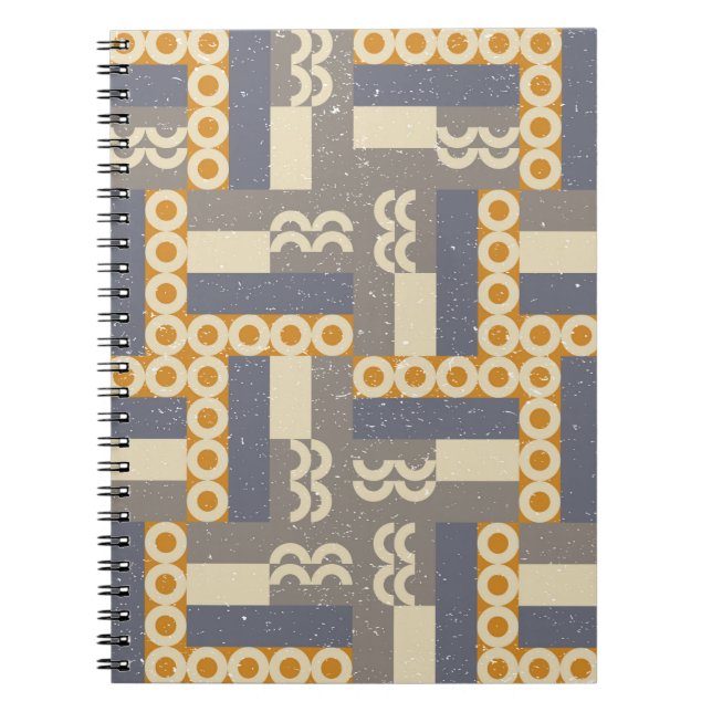 Geometric seamless pattern in retro style . Modern Notebook (Front)