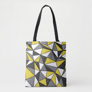 Geometric seamless pattern in retro style tote bag