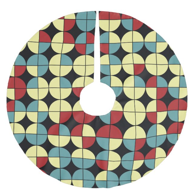 Geometric seamless pattern, modern design. brushed polyester tree skirt (Front)
