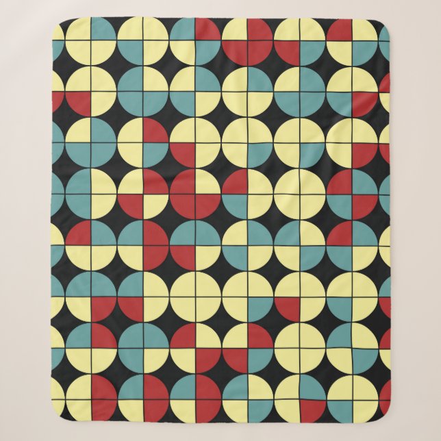 Geometric seamless pattern, modern design. sherpa blanket (Front)