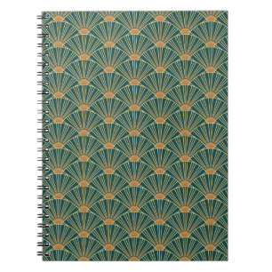 Geometric seamless pattern with golden lines. Gree Notebook