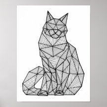 Geometric Seated Cat, Front
