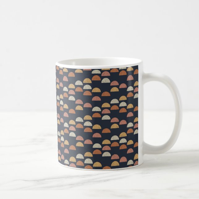 Geometric Semi Circle Pattern Coffee Mug (Right)