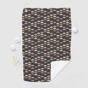 Geometric Semi Circle Pattern Golf Towel