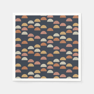 Geometric Semi Circle Pattern Napkin