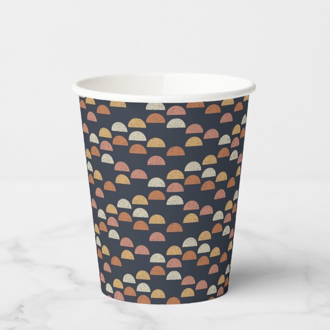 Geometric Semi Circle Pattern Paper Cups (Left)