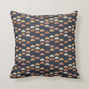 Geometric Semi Circle Pattern Throw Pillow