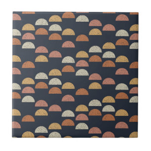 Geometric Semi Circle Pattern Tile