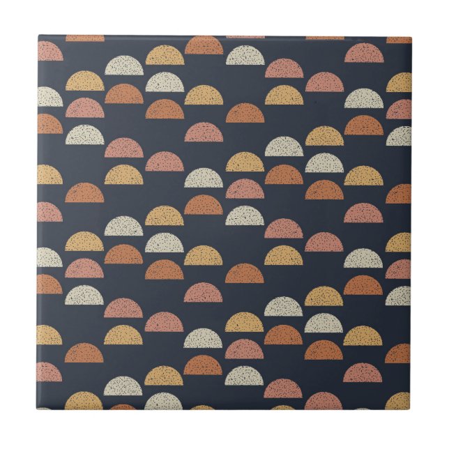 Geometric Semi Circle Pattern Tile (Front)