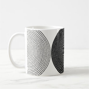 Geometric semicircles: simple pattern. coffee mug