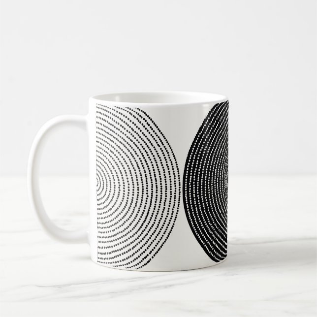 Geometric semicircles: simple pattern. coffee mug (Left)
