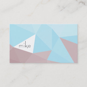 Geometric shades (light blue brown) business card