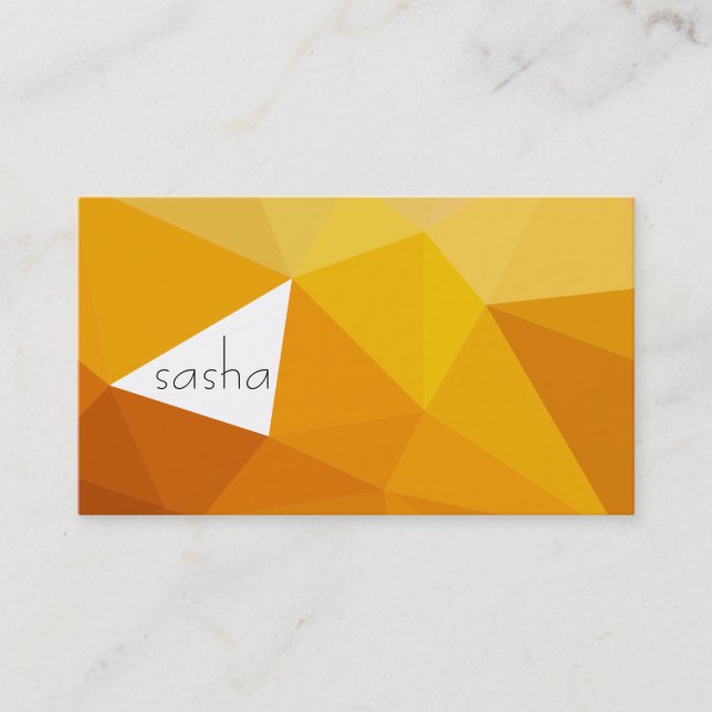 Geometric shades (oranges) business card (Front)