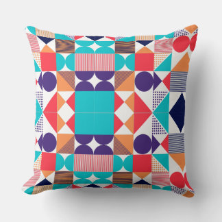Geometric shape design throw pillow