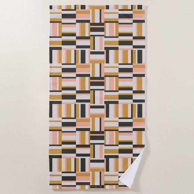 Geometric Shape Pattern Beach Towel (Front)