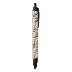 Geometric Shape Pattern Black Ink Pen