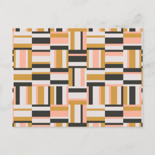 Geometric Shape Pattern Holiday Postcard