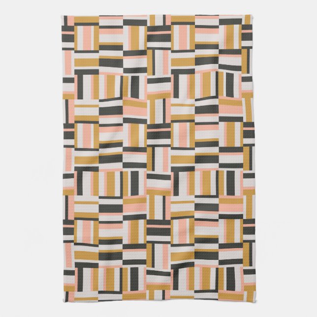 Geometric Shape Pattern Kitchen Towel (Vertical)