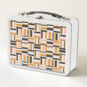 Geometric Shape Pattern Metal Lunch Box