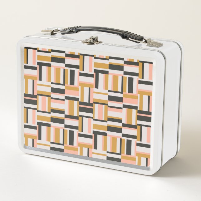 Geometric Shape Pattern Metal Lunch Box (Front)
