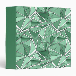 Geometric shapes abstract green pattern  binder