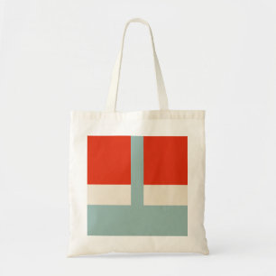 Geometric Shapes Abstract Red Gray Tote Bag