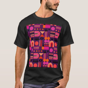Geometric Shapes Abstract Seamless Pattern. T-Shirt