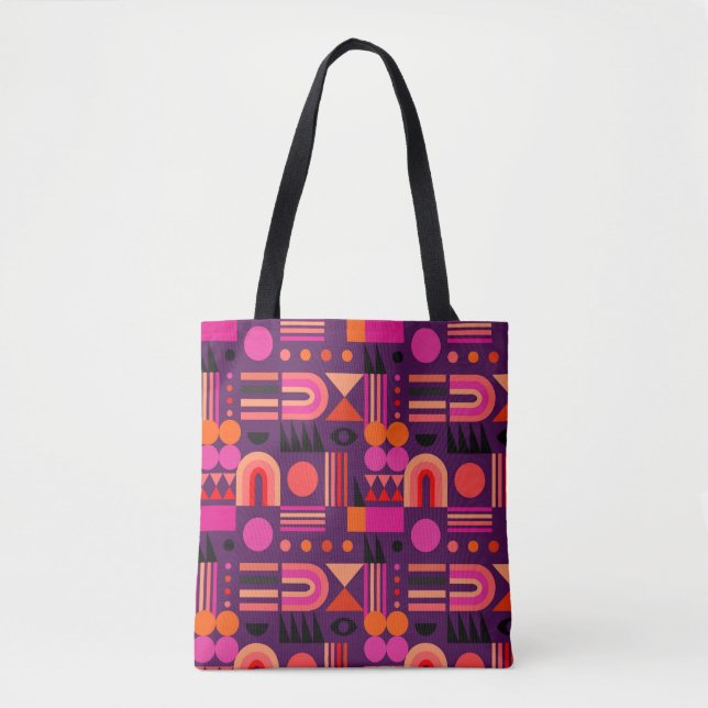 Geometric Shapes Abstract Seamless Pattern. Tote Bag (Front)