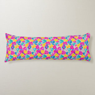 Geometric Shapes and Lines in Vibrant Colour Body Pillow